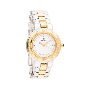 FENDI 900L ‘Roma’ Gold & Silver Chain Link Watch